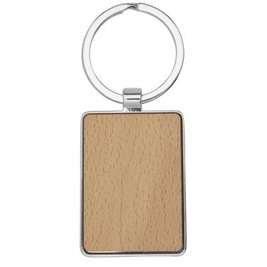 Logo trade promotional items picture of: Mauro beech wood rectangular keychain